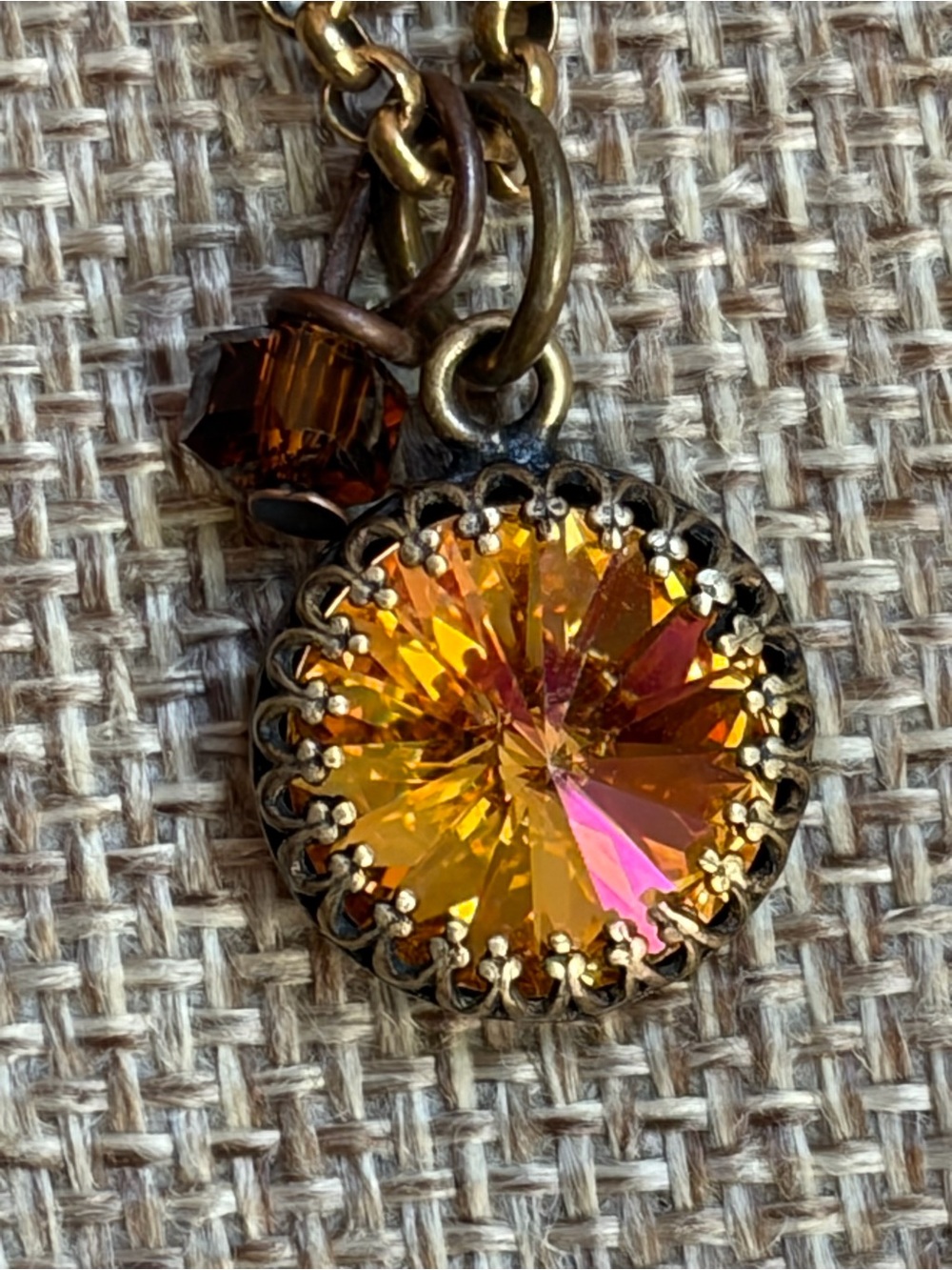 Sabika Inspired Crystal Solitaire Necklace - NWT
